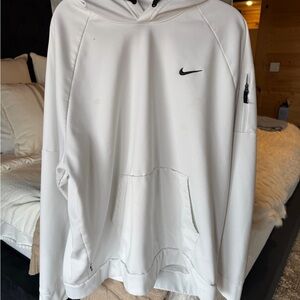 Nike White Hoodie with Black Swoosh